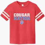 CROW HIGH SCHOOL Cougars Online Store Rabbit Skins Toddler Football Fine Jersey T-Shirt Front Thumbnail