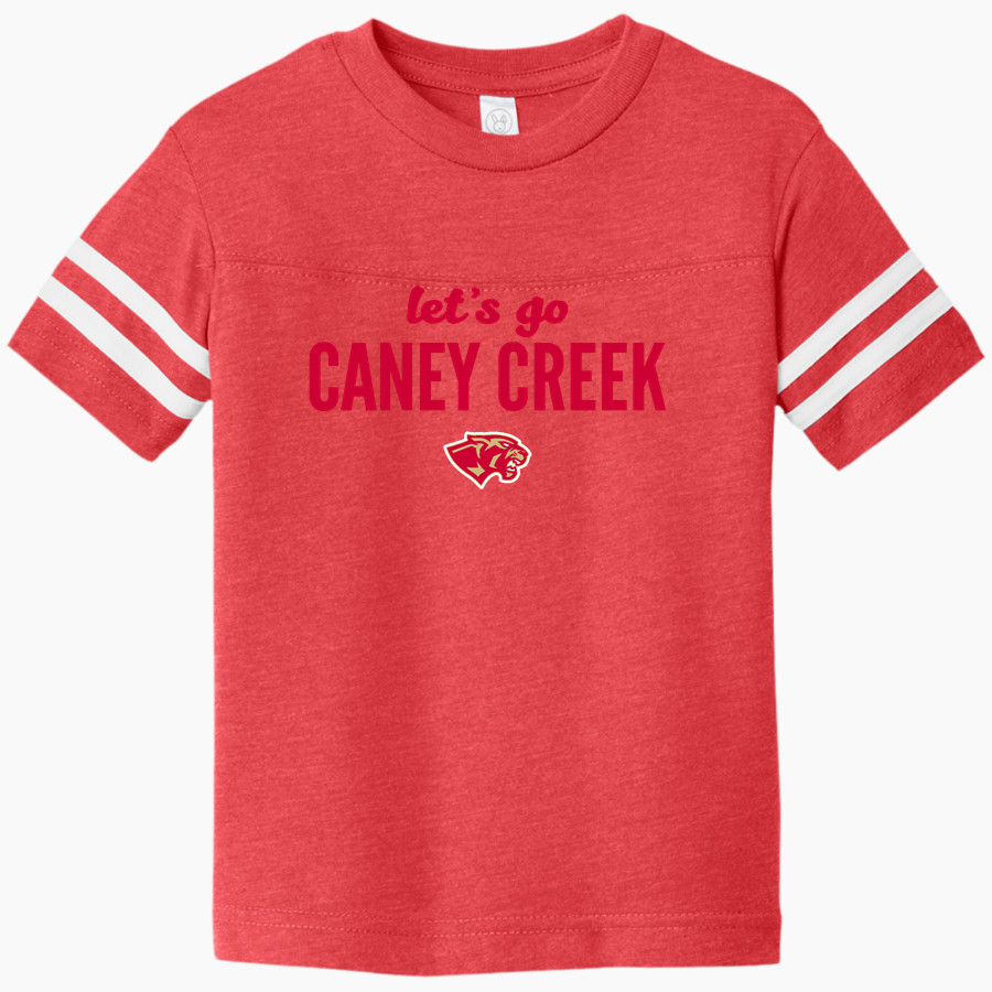 CANEY CREEK HIGH SCHOOL PANTHERS Rabbit Skins Toddler Football Fine Jersey T-Shirt