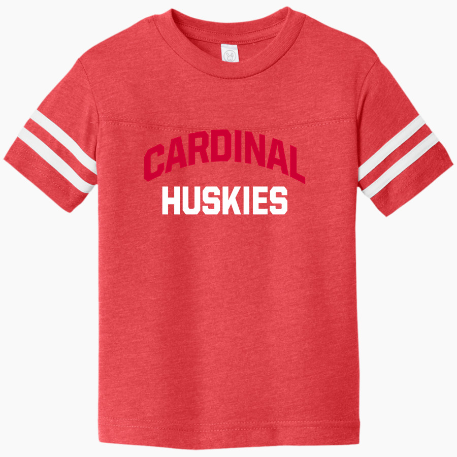 CARDINAL HIGH SCHOOL HUSKIES <span class="pdp-name-mascot">CARDINAL HUSKIES</span> Rabbit Skins Toddler Football Fine Jersey T-Shirt