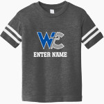 WESTERN CHRISTIAN SCHOOL PIONEERS ONLINE STORE <span class="pdp-name-mascot">WESTERN CHRISTIAN PIONEERS</span> Rabbit Skins Toddler Football Fine Jersey T-Shirt Front Thumbnail