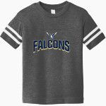 TopBridge Academy Falcons <span class="pdp-name-mascot">TopBridge Academy Falcons</span> Rabbit Skins Toddler Football Fine Jersey T-Shirt Front Thumbnail
