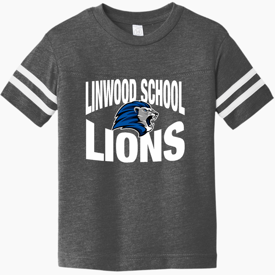 Linwood School Lions Rabbit Skins Toddler Football Fine Jersey T-Shirt