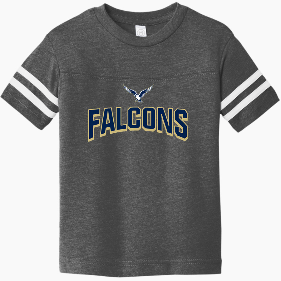 TopBridge Academy Falcons <span class="pdp-name-mascot">TopBridge Academy Falcons</span> Rabbit Skins Toddler Football Fine Jersey T-Shirt