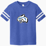 Blue Hill Bobcats <span class="pdp-name-mascot">Blue Hill Community School District Bobcats</span> Rabbit Skins Toddler Football Fine Jersey T-Shirt Front Thumbnail