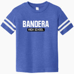 BANDERA HIGH SCHOOL BULLDOGS Rabbit Skins Toddler Football Fine Jersey T-Shirt Front Thumbnail