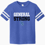 GEORGIA CHRISTIAN SCHOOL GENERALS Rabbit Skins Toddler Football Fine Jersey T-Shirt Front Thumbnail