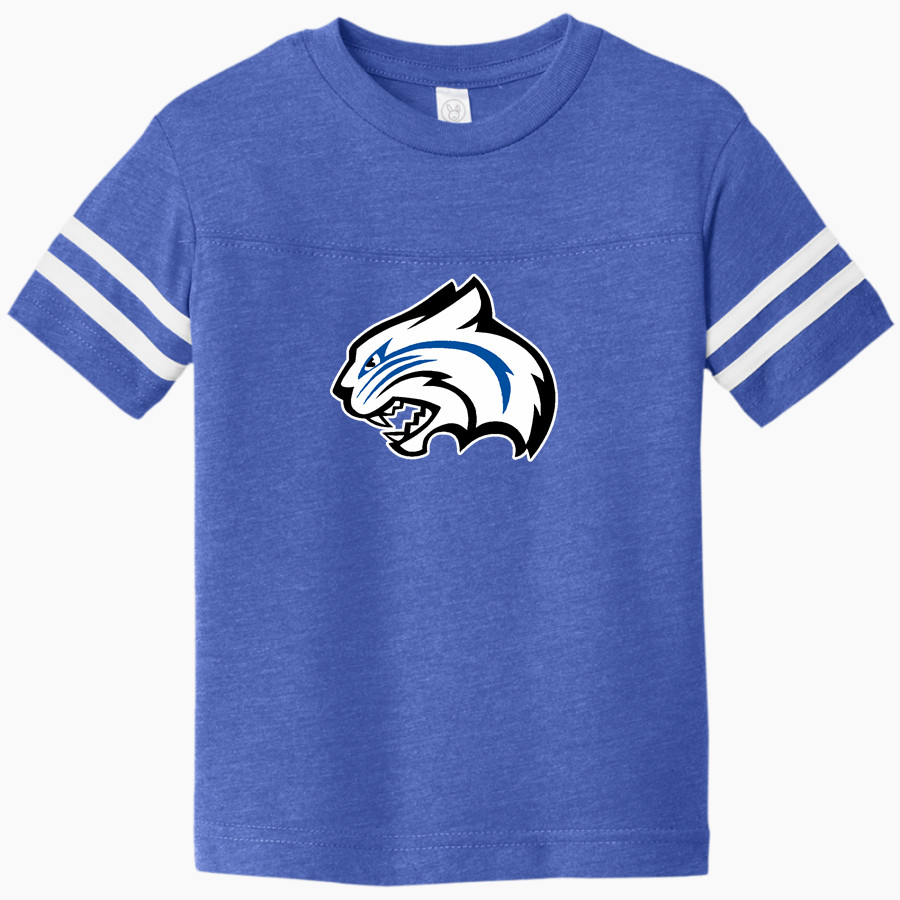Blue Hill Bobcats <span class="pdp-name-mascot">Blue Hill Community School District Bobcats</span> Rabbit Skins Toddler Football Fine Jersey T-Shirt