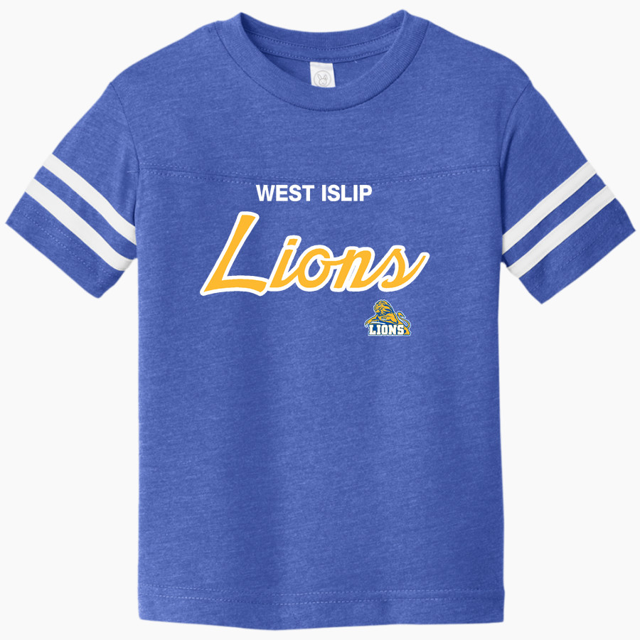 West Islip Lions <span class="pdp-name-mascot">West Islip Senior High School Tigers</span> Rabbit Skins Toddler Football Fine Jersey T-Shirt