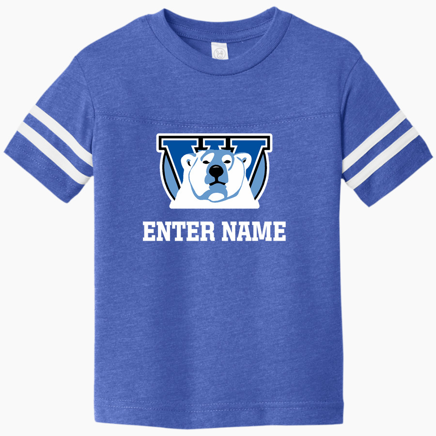 CALVIN M WOODWARD HIGH SCHOOL POLAR BEARS Rabbit Skins Toddler Football Fine Jersey T-Shirt