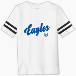 Eisenhower Elementary School Eagles Rabbit Skins Toddler Football Fine Jersey T-Shirt Front Thumbnail
