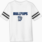 GONZAGA PREP SCHOOL BULLPUPS Rabbit Skins Toddler Football Fine Jersey T-Shirt Front Thumbnail