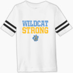 BATH HIGH SCHOOL WILDCATS Rabbit Skins Toddler Football Fine Jersey T-Shirt Front Thumbnail