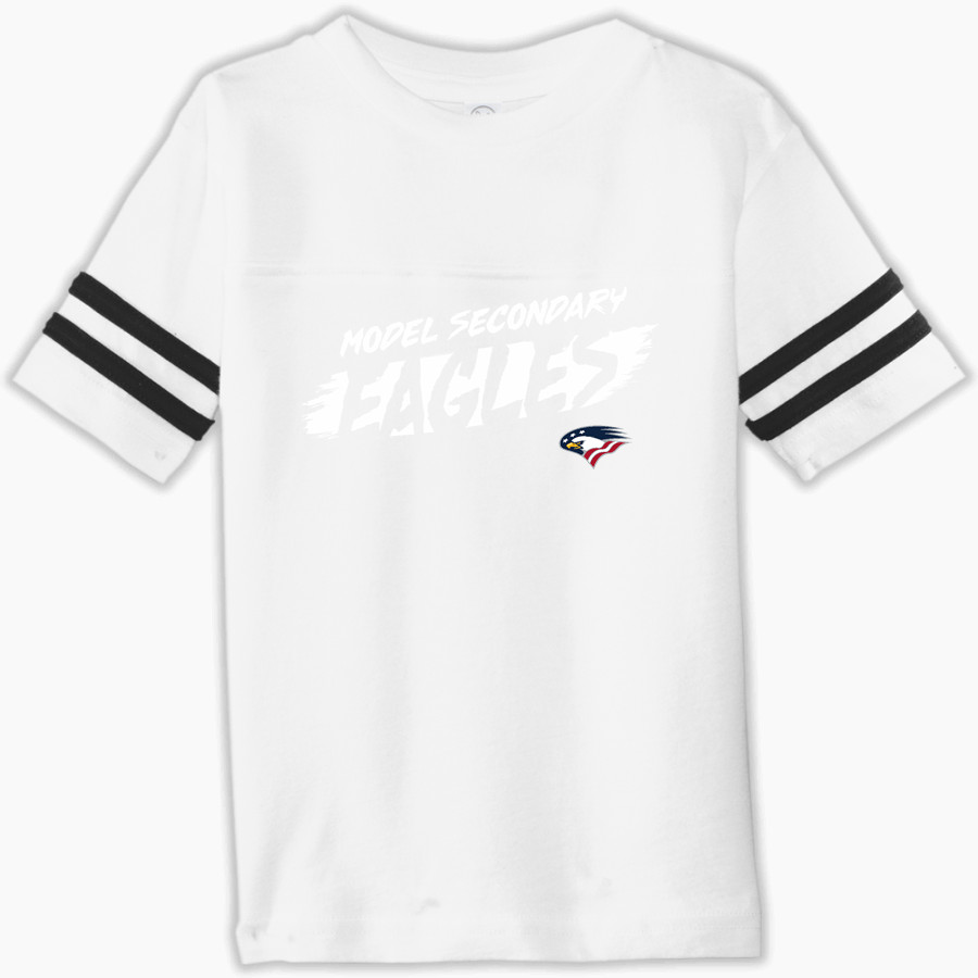 Model Secondary School for the Deaf Eagles Rabbit Skins Toddler Football Fine Jersey T-Shirt