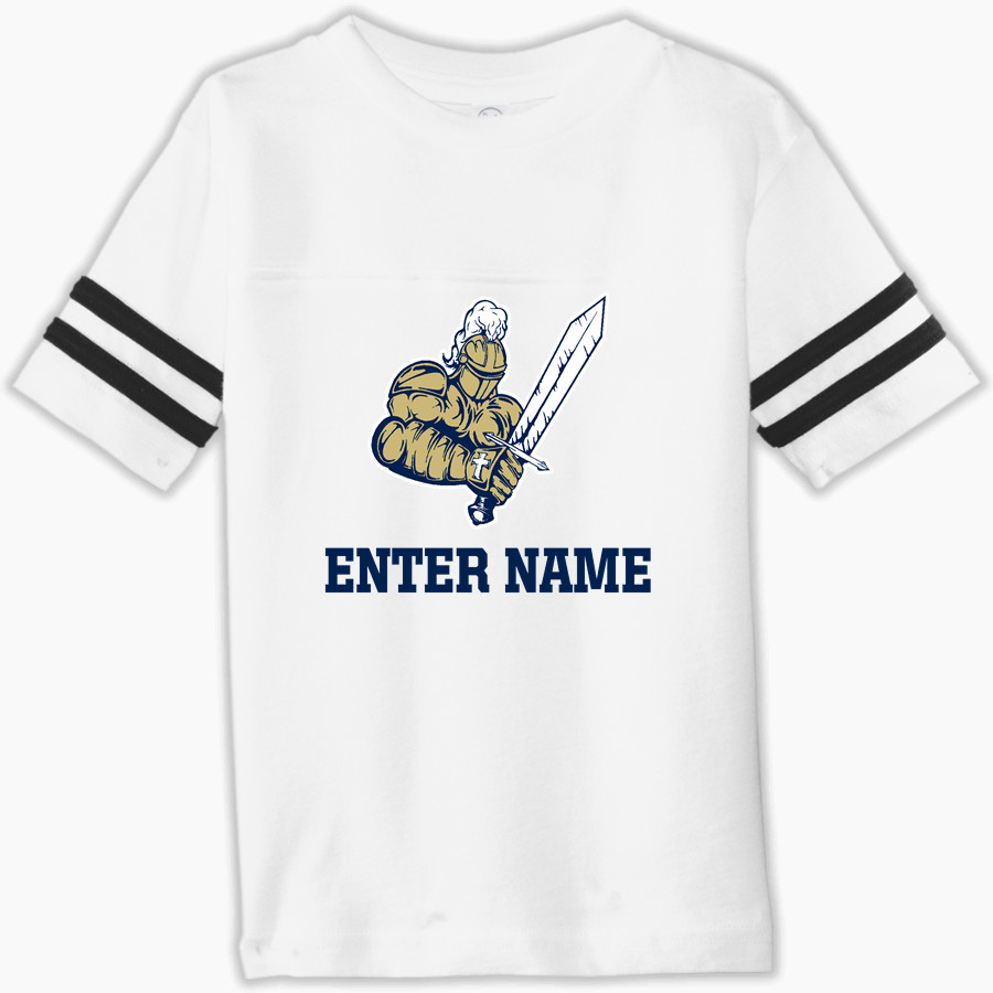 KING'S WAY CHRISTIAN SCHOOL CRUSADERS Rabbit Skins Toddler Football Fine Jersey T-Shirt