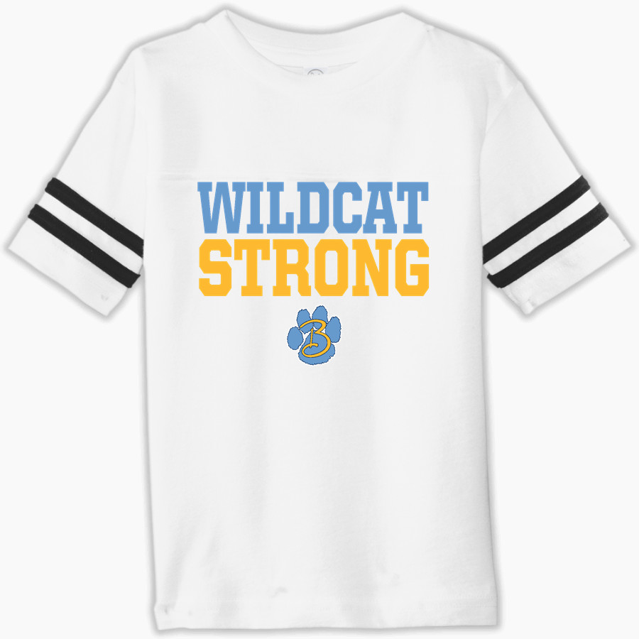 BATH HIGH SCHOOL WILDCATS Rabbit Skins Toddler Football Fine Jersey T-Shirt