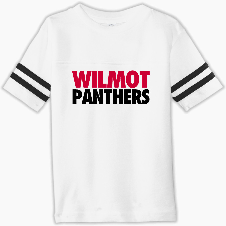 WILMOT UNION HIGH SCHOOL PANTHERS Rabbit Skins Toddler Football Fine Jersey T-Shirt