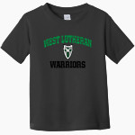 West Lutheran Warriors Rabbit Skins Toddler Fine Jersey T-Shirt Front Thumbnail