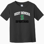 WEST MONONA HIGH SCHOOL SPARTANS <span class="pdp-name-mascot">WEST MONONA SPARTANS</span> Rabbit Skins Toddler Fine Jersey T-Shirt Front Thumbnail