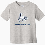 American Martyrs Mustangs Rabbit Skins Toddler Fine Jersey T-Shirt Front Thumbnail