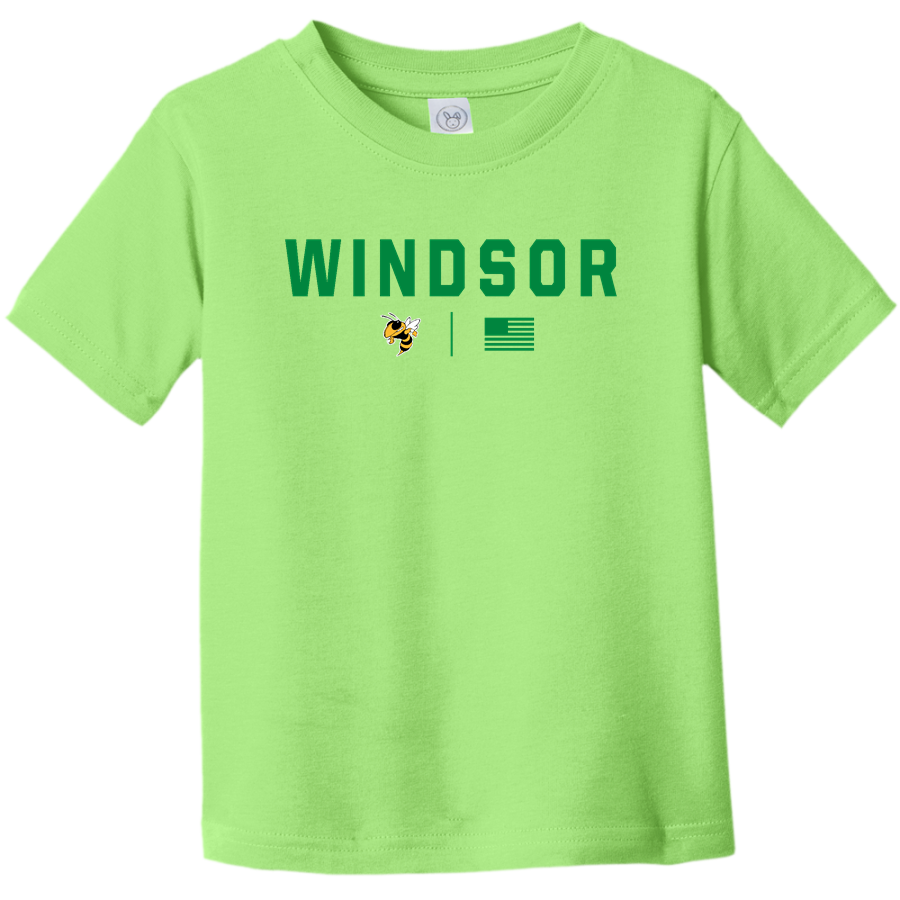 WINDSOR HIGH SCHOOL YELLOW JACKETS <span class="pdp-name-mascot">WINDSOR YELLOW JACKETS</span> Rabbit Skins Toddler Fine Jersey T-Shirt