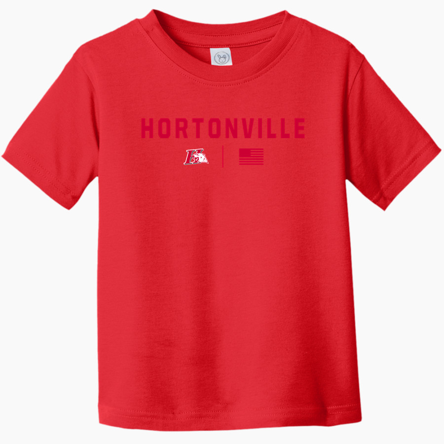 HORTONVILLE HIGH SCHOOL POLAR BEARS <span class="pdp-name-mascot">HORTONVILLE POLAR BEARS</span> Rabbit Skins Toddler Fine Jersey T-Shirt
