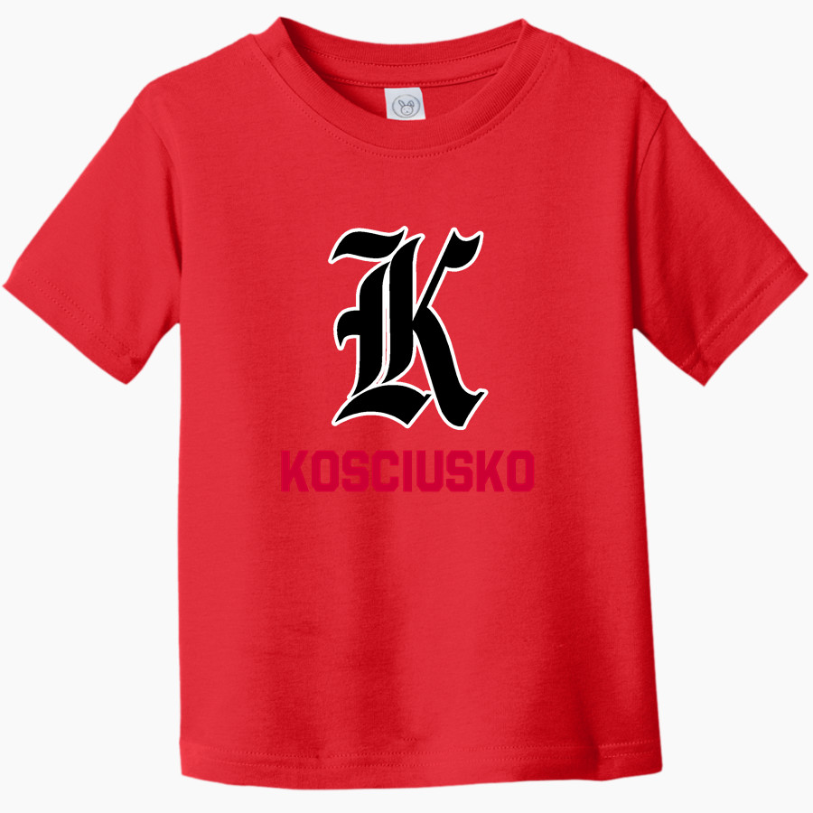KOSCIUSKO HIGH SCHOOL WHIPPETS <span class="pdp-name-mascot">KOSCIUSKO WHIPPETS</span> Rabbit Skins Toddler Fine Jersey T-Shirt