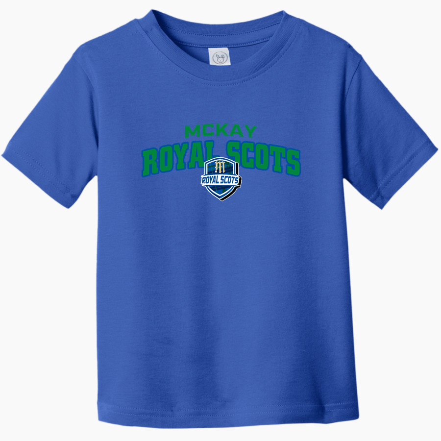 MCKAY HIGH SCHOOL ROYAL SCOTS Rabbit Skins Toddler Fine Jersey T-Shirt