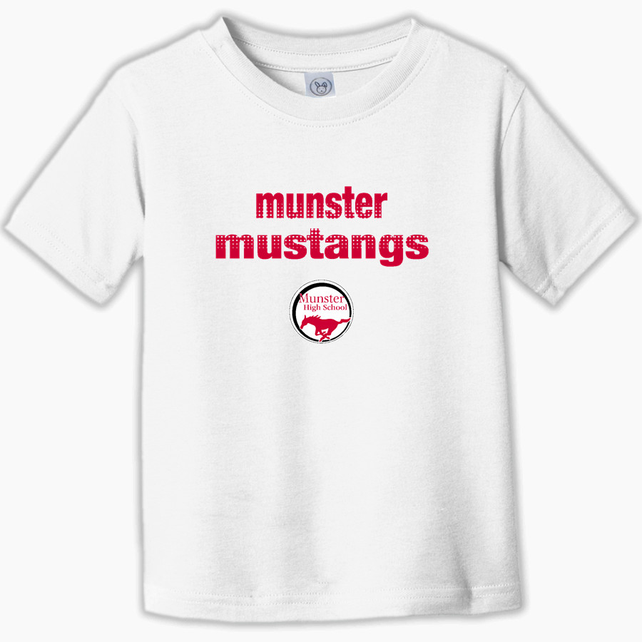 MUNSTER HIGH SCHOOL MUSTANGS <span class="pdp-name-mascot">MUNSTER MUSTANGS</span> Rabbit Skins Toddler Fine Jersey T-Shirt