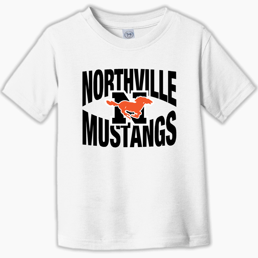 NORTHVILLE HIGH SCHOOL MUSTANGS Rabbit Skins Toddler Fine Jersey T-Shirt