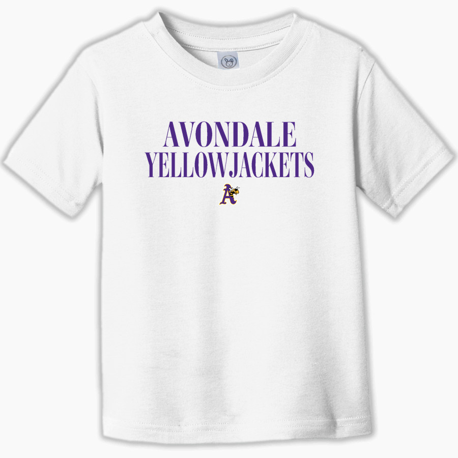 AVONDALE HIGH SCHOOL YELLOWJACKETS <span class="pdp-name-mascot">AVONDALE YELLOWJACKETS</span> Rabbit Skins Toddler Fine Jersey T-Shirt
