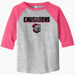 Belmont Abbey College The Official Store of the Crusaders Rabbit Skins Toddler Baseball Fine Jersey T-Shirt Front Thumbnail