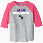 Niles North Vikings Rabbit Skins Toddler Baseball Fine Jersey T-Shirt Front Thumbnail