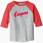 CROW HIGH SCHOOL Cougars Online Store Rabbit Skins Toddler Baseball Fine Jersey T-Shirt Front Thumbnail