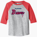 TALAWANDA HIGH SCHOOL BRAVES Rabbit Skins Toddler Baseball Fine Jersey T-Shirt Front Thumbnail