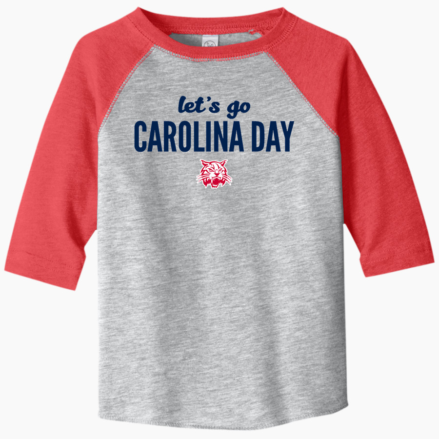 CAROLINA DAY SCHOOL WILDCATS <span class="pdp-name-mascot">CAROLINA DAY WILDCATS</span> Rabbit Skins Toddler Baseball Fine Jersey T-Shirt