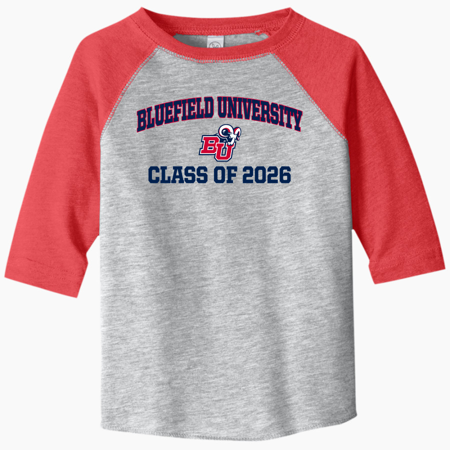 Bluefield University Sideline Store <span class="pdp-name-mascot">Bluefield University</span> Rabbit Skins Toddler Baseball Fine Jersey T-Shirt