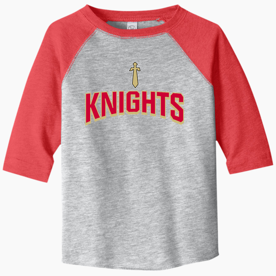 ALAH HIGH SCHOOL KNIGHTS <span class="pdp-name-mascot">ARTHUR KNIGHTS</span> Rabbit Skins Toddler Baseball Fine Jersey T-Shirt