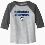 HIllsdale Chargers <span class="pdp-name-mascot">HIllsdale College Chargers</span> Rabbit Skins Toddler Baseball Fine Jersey T-Shirt Front Thumbnail