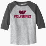Willamette Wolverines <span class="pdp-name-mascot">Willamette Wolverines</span> Rabbit Skins Toddler Baseball Fine Jersey T-Shirt Front Thumbnail