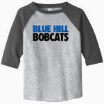 Blue Hill Bobcats <span class="pdp-name-mascot">Blue Hill Community School District Bobcats</span> Rabbit Skins Toddler Baseball Fine Jersey T-Shirt Front Thumbnail