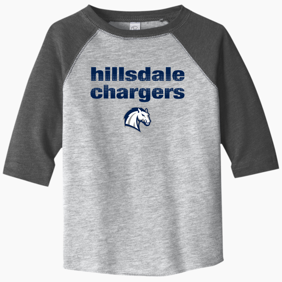 HIllsdale Chargers <span class="pdp-name-mascot">HIllsdale College Chargers</span> Rabbit Skins Toddler Baseball Fine Jersey T-Shirt