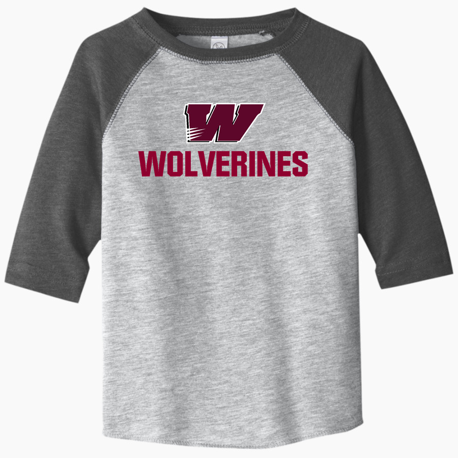 Willamette Wolverines <span class="pdp-name-mascot">Willamette Wolverines</span> Rabbit Skins Toddler Baseball Fine Jersey T-Shirt