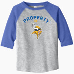 GIBRALTAR HIGH SCHOOL VIKINGS <span class="pdp-name-mascot">GIBRALTAR VIKINGS</span> Rabbit Skins Toddler Baseball Fine Jersey T-Shirt Front Thumbnail