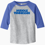 MTSU Blue Raiders Rabbit Skins Toddler Baseball Fine Jersey T-Shirt Front Thumbnail
