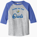 REAGAN COUNTY HIGH SCHOOL OWLS Rabbit Skins Toddler Baseball Fine Jersey T-Shirt Front Thumbnail