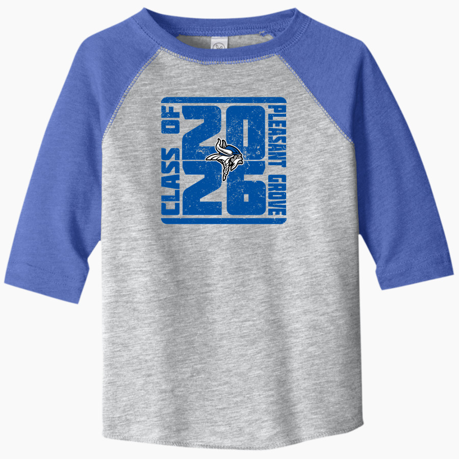 PLEASANT GROVE HIGH SCHOOL VIKINGS <span class="pdp-name-mascot">PLEASANT GROVE VIKINGS</span> Rabbit Skins Toddler Baseball Fine Jersey T-Shirt