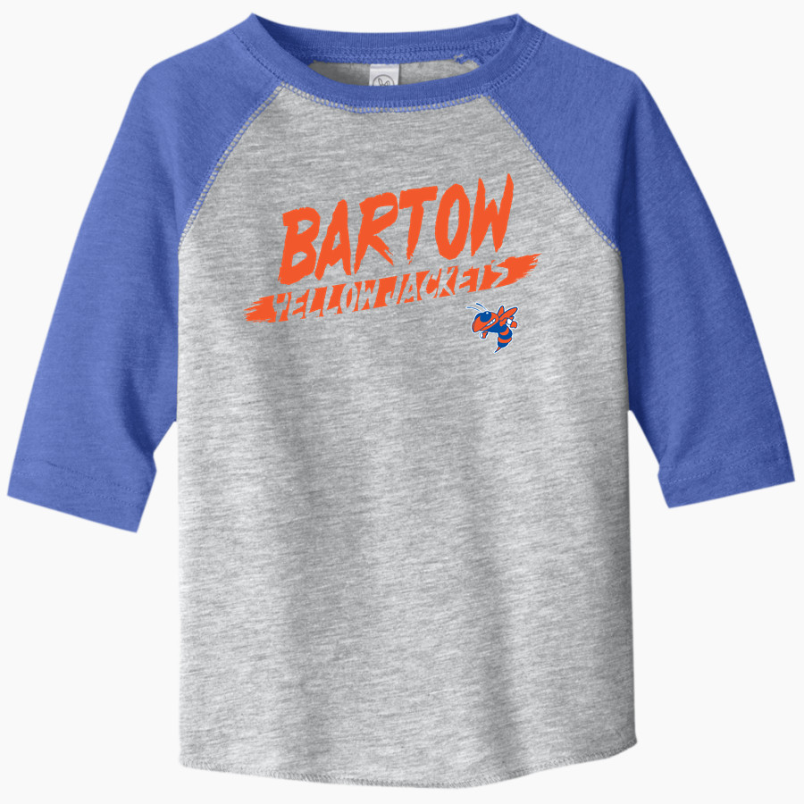 BARTOW HIGH SCHOOL YELLOW JACKETS Rabbit Skins Toddler Baseball Fine Jersey T-Shirt