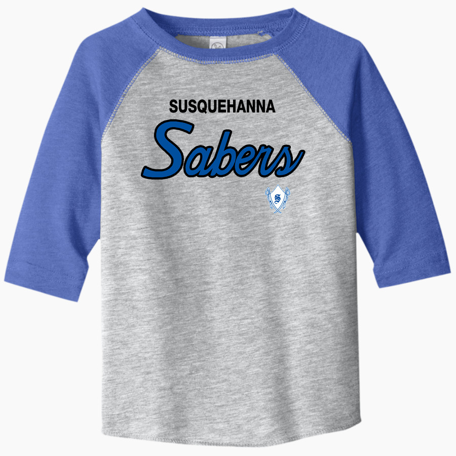 Susquehanna Sabers <span class="pdp-name-mascot">Susquehanna Community High School Sabers</span> Rabbit Skins Toddler Baseball Fine Jersey T-Shirt