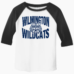 WILMINGTON HIGH SCHOOL WILDCATS Rabbit Skins Toddler Baseball Fine Jersey T-Shirt Front Thumbnail