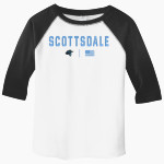 Scottsdale High Lacrosse Bandits <span class="pdp-name-mascot">Scottsdale High Lacrosse Bandits</span> Rabbit Skins Toddler Baseball Fine Jersey T-Shirt Front Thumbnail